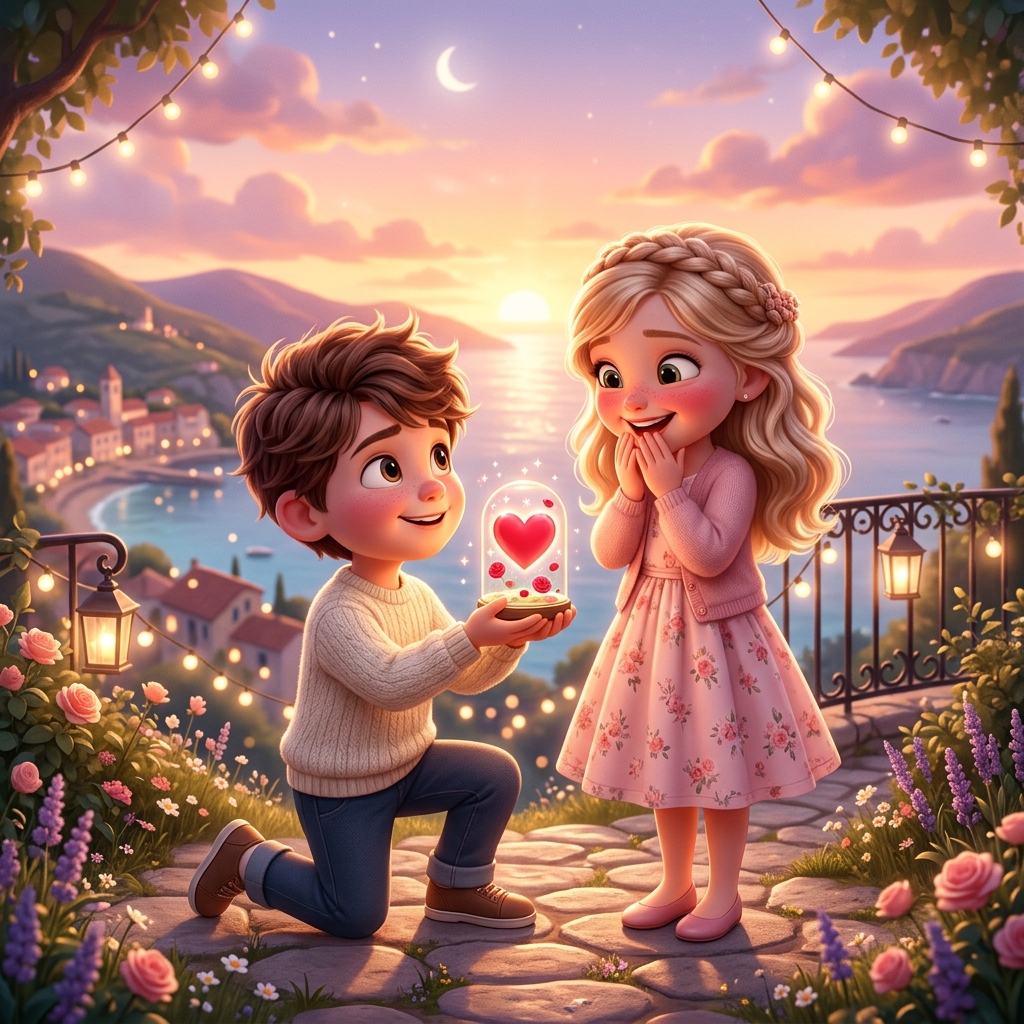 Preview of romantic 3D proposal love confession template
